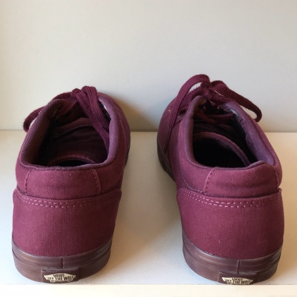 Vans Women’s Sneakers Size 9 Burgundy Canvas Lace-Up Sneakers - Picture 4 of 12